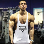 New Bodybuilding Stringer Tank Top Men Fitness Clothing Gyms Shirt Brand Muscle vest Workout Cotton Regatas Masculino