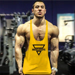 New Bodybuilding Stringer Tank Top Men Fitness Clothing Gyms Shirt Brand Muscle vest Workout Cotton Regatas Masculino