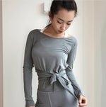 Bamboo Fiber Solid Soft Sports Tops 4 Colors Yoga Shirts Athletic Active Stretch Workout Yoga Tops Fitness Tight Woman Clothing
