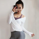 Bamboo Fiber Solid Soft Sports Tops 4 Colors Yoga Shirts Athletic Active Stretch Workout Yoga Tops Fitness Tight Woman Clothing