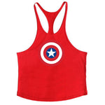 Super Hero Captain America brand clothing Singlets Mens Tank Top Muscle Shirt Sleeveless Stringer Bodybuilding Fitness mens Vest