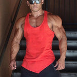 Brand Solid Color Clothing Gyms tank top men Fitness Sleeveless Shirt Cotton blank Muscle vest Bodybuilding Stringer Tanktop