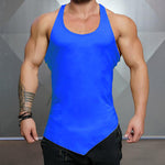 Brand Solid Color Clothing Gyms tank top men Fitness Sleeveless Shirt Cotton blank Muscle vest Bodybuilding Stringer Tanktop