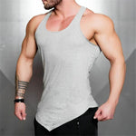 Brand Solid Color Clothing Gyms tank top men Fitness Sleeveless Shirt Cotton blank Muscle vest Bodybuilding Stringer Tanktop