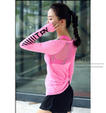 Women's Fitness Breathable Sportswear T-Shirt Yoga Tops Quick-drying Running Shirts Fitness Wear Sweatshirt Tops
